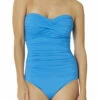 Anne Cole - Bandeau Shirred One Piece Swimsuit