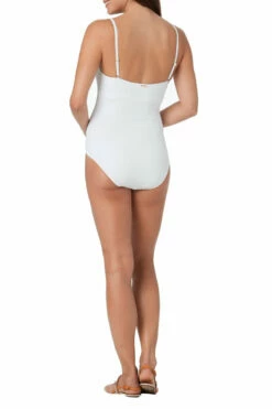 Anne Cole - Classic Moderate Leg Maillot One Piece Swimsuit 29 Anne Cole - Classic Moderate Leg Maillot One Piece Swimsuit -SWIMSUITS DIRECT Sales 18mo00101 wht b 15