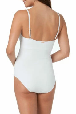 Anne Cole - Classic Moderate Leg Maillot One Piece Swimsuit 27 Anne Cole - Classic Moderate Leg Maillot One Piece Swimsuit -SWIMSUITS DIRECT Sales 18mo00101 wht b back 8