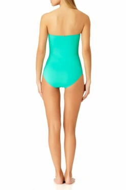 Anne Cole - Shirred Bandeau One Piece Swimsuit 37 Anne Cole - Shirred Bandeau One Piece Swimsuit -SWIMSUITS DIRECT Sales 18mo00501 jade b 3