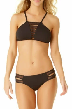 Cole Of California - Mesh High Neck Bikini Top
