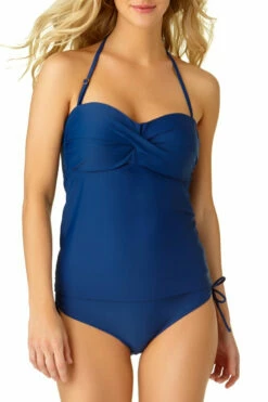 Catalina - Women's Bandeau Twist Front Tankini Top -SWIMSUITS DIRECT Sales 19ct200 19ct305 nvy 1436 front 5