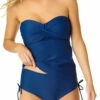 Catalina - Women's Bandeau Twist Front Tankini Top -SWIMSUITS DIRECT Sales 19ct200 19ct305 nvy 1456 front 5
