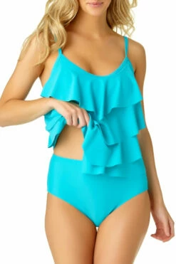 Catalina - Women's High Waisted Swim Bottom 11 Catalina - Women's High Waisted Swim Bottom -SWIMSUITS DIRECT Sales 19ct203 19ct304 turq 586 front 1