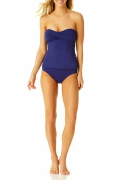 Cole Of California - Mesh Twist Bandeau Tankini Top 9 Cole Of California - Mesh Twist Bandeau Tankini Top -SWIMSUITS DIRECT Sales 19ct20501 19cb30801 navy 1407 v1 current 5