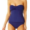 Cole Of California - Mesh Twist Bandeau Tankini Top -SWIMSUITS DIRECT Sales 19ct20501 19cb30801 navy 1407 v1 current front 5