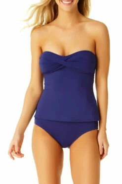 Cole Of California - Mesh Twist Bandeau Tankini Top