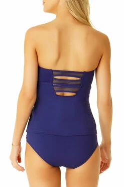 Cole Of California - Mesh Twist Bandeau Tankini Top 8 Cole Of California - Mesh Twist Bandeau Tankini Top -SWIMSUITS DIRECT Sales 19ct20501 19cb30801 navy 1426 v1 current back 5