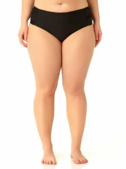 Catalina Plus - Women's Plus Size Black Tab Side Swim Bottom