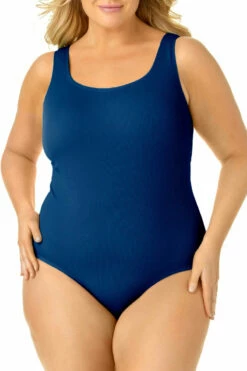 Catalina Plus - Size Ribbed Maillot One Piece