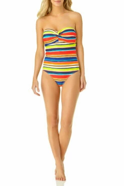 Catalina - Women's Twist Front Bandeau One Piece -SWIMSUITS DIRECT Sales 19ct405 multi 2941 2 2