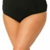 Anne Cole Plus - Shirred High Waisted Tummy Control Swim Bottom
