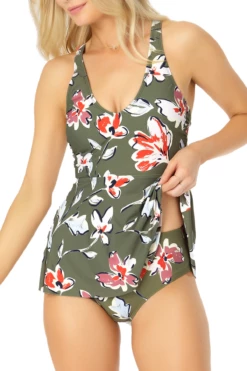 Catalina - V Neck Tankini Top -SWIMSUITS DIRECT Sales 21CA20912 21CA30612 FLOWER 2847