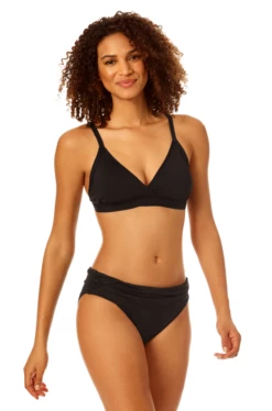 Catalina - Surplice Triangle Bikini Top -SWIMSUITS DIRECT Sales 22CA13301 22CA30601 NOIR 2042 1