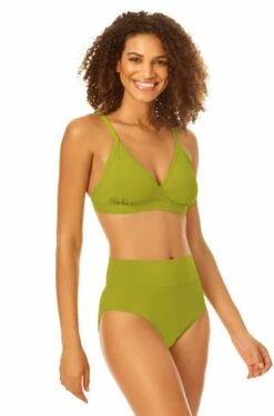 Catalina - Surplice Triangle Bikini Top -SWIMSUITS DIRECT Sales 22CA13301 22CA31301 CELERYGREEN 3286 ccexpress