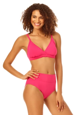 Catalina - Surplice Triangle Bikini Top -SWIMSUITS DIRECT Sales 22CA13301 22CA31301 PEONYPINK 2524 1