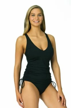 Catalina - Adjustable Side Cinch Tankini Top -SWIMSUITS DIRECT Sales 22CA20101 22CA30101 NOIR 2110 ccexpress