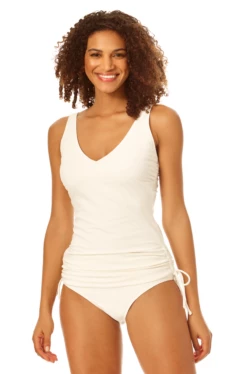 Catalina - Adjustable Side Cinch Tankini Top -SWIMSUITS DIRECT Sales 22CA20101 22CA30101 PEARL 2370 1