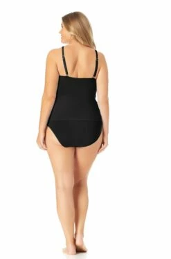 Catalina Plus - Twist Front Underwire Tankini Top 41 Catalina Plus - Twist Front Underwire Tankini Top -SWIMSUITS DIRECT Sales 22CA20801 BLK ALT ccexpress