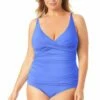 Catalina Plus - Twist Front Underwire Tankini Top -SWIMSUITS DIRECT Sales 22CA20801 IRIS ccexpresscopy