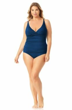 Catalina Plus - Twist Front Underwire Tankini Top 36 Catalina Plus - Twist Front Underwire Tankini Top -SWIMSUITS DIRECT Sales 22CA20801 MIDNIGHT ccexpress