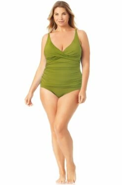 Catalina Plus - Twist Front Underwire Tankini Top 28 Catalina Plus - Twist Front Underwire Tankini Top -SWIMSUITS DIRECT Sales 22CA20801 OLIVE ccexpress
