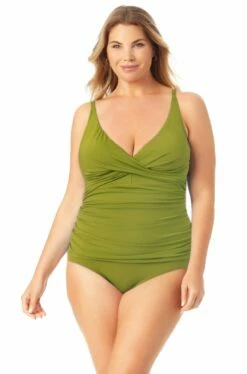 Catalina Plus - Twist Front Underwire Tankini Top 26 Catalina Plus - Twist Front Underwire Tankini Top -SWIMSUITS DIRECT Sales 22CA20801 OLIVE ccexpresscopy