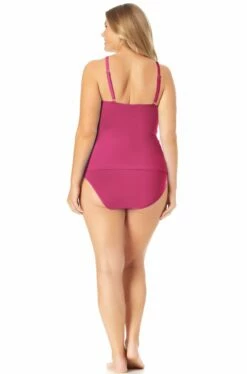 Catalina Plus - Twist Front Underwire Tankini Top 33 Catalina Plus - Twist Front Underwire Tankini Top -SWIMSUITS DIRECT Sales 22CA20801 PINK ALT ccexpress