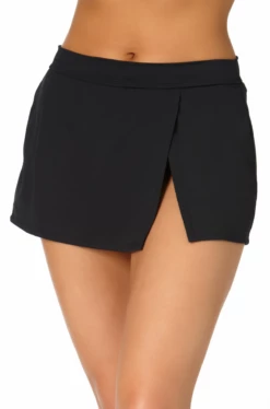 Catalina - Mid Rise Skirted Bottom -SWIMSUITS DIRECT Sales 22CA40101 NOIR ALT2 FRONT