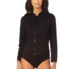 Anne Cole - Women's Long Sleeve Zip Front Rash Guard Top