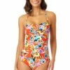Anne Cole - Twist Front Shirred One Piece Swimsuit -SWIMSUITS DIRECT Sales 22MO00574 MULT 3521 ccexpress 2 ccexpress