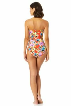 Anne Cole - Twist Front Shirred One Piece Swimsuit -SWIMSUITS DIRECT Sales 22MO00574 MULT 3549 ccexpress
