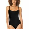 Anne Cole - Long Torso Lingerie Maillot One Piece Swimsuit -SWIMSUITS DIRECT Sales 22MO05357 blk 322 ccexpresscopy