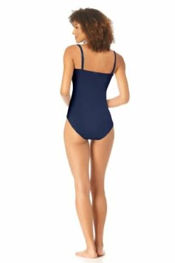 Anne Cole - Long Torso Lingerie Maillot One Piece Swimsuit -SWIMSUITS DIRECT Sales 22MO05357 nvy 326 ccexpress
