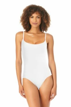 Anne Cole - Long Torso Lingerie Maillot One Piece Swimsuit -SWIMSUITS DIRECT Sales 22MO05357 wht 322 ccexpress 2copy