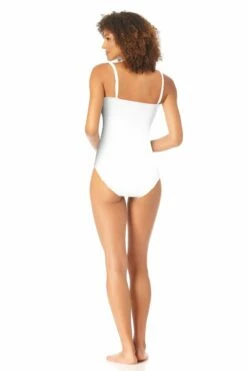 Anne Cole - Long Torso Lingerie Maillot One Piece Swimsuit -SWIMSUITS DIRECT Sales 22MO05357 wht 326 ccexpress