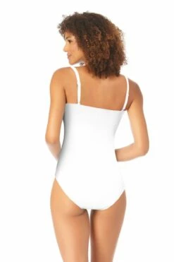 Anne Cole - Long Torso Lingerie Maillot One Piece Swimsuit -SWIMSUITS DIRECT Sales 22MO05357 wht 326 ccexpress ccexpress