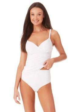 Anne Cole - Underwire Triangle Tankini 21 Anne Cole - Underwire Triangle Tankini -SWIMSUITS DIRECT Sales 22MT23301 MYMB36001 WHI 522 ccexpress