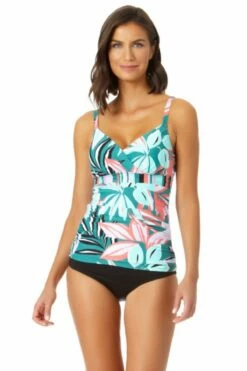 Anne Cole - Surplice Hidden Underwire Tankini Swim Top 14 Anne Cole - Surplice Hidden Underwire Tankini Swim Top -SWIMSUITS DIRECT Sales 22MT23316 MYMB36001 BLK 2459 ccexpress ccexpress