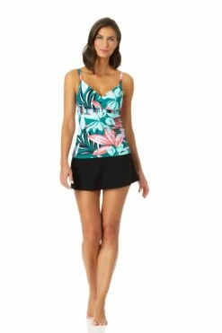 Anne Cole - Surplice Hidden Underwire Tankini Swim Top 12 Anne Cole - Surplice Hidden Underwire Tankini Swim Top -SWIMSUITS DIRECT Sales 22MT23316 MYMB41401 BLK 2497 ccexpress