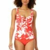 Anne Cole - Retro Twist Front Underwire Tankini Swim Top
