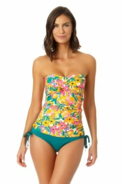 Anne Cole - Twist Front Bandeaukini Swim Top -SWIMSUITS DIRECT Sales 22MT25013 MYMB30001 OCGR 1710 ccexpress ccexpress