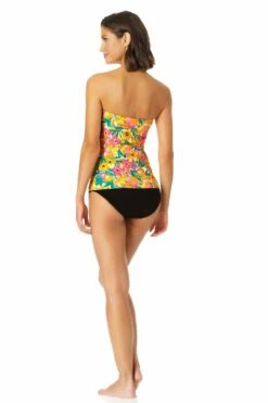 Anne Cole - Twist Front Bandeaukini Swim Top -SWIMSUITS DIRECT Sales 22MT25013 MYMB36001 BLK 1878 ccexpress
