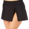 Anne Cole Plus - Banded Side Skirted Swim Bottom 2 Anne Cole Plus - Banded Side Skirted Swim Bottom -SWIMSUITS DIRECT Sales 22PB41301 BLK 278 FRONT