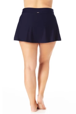 Anne Cole Plus - Banded Side Skirted Swim Bottom 17 Anne Cole Plus - Banded Side Skirted Swim Bottom -SWIMSUITS DIRECT Sales 22PB41301 NAVY 1366