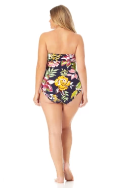 Anne Cole Plus - Twist Front Shirred One Piece Swimsuit 11 Anne Cole Plus - Twist Front Shirred One Piece Swimsuit -SWIMSUITS DIRECT Sales 22PO00561 MULT 1693