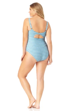 Anne Cole Plus - Scoop Neck Shirred One Piece Swimsuit 9 Anne Cole Plus - Scoop Neck Shirred One Piece Swimsuit -SWIMSUITS DIRECT Sales 22PO05357 BLPP 488
