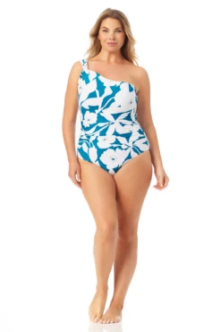 Anne Cole Plus - Off The Shoulder Twist One Piece Swimsuit 8 Anne Cole Plus - Off The Shoulder Twist One Piece Swimsuit -SWIMSUITS DIRECT Sales 22PO0666 TEPT 776