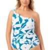 Anne Cole Plus - Off The Shoulder Twist One Piece Swimsuit -SWIMSUITS DIRECT Sales 22PO0666 TEPT 776 FRONT