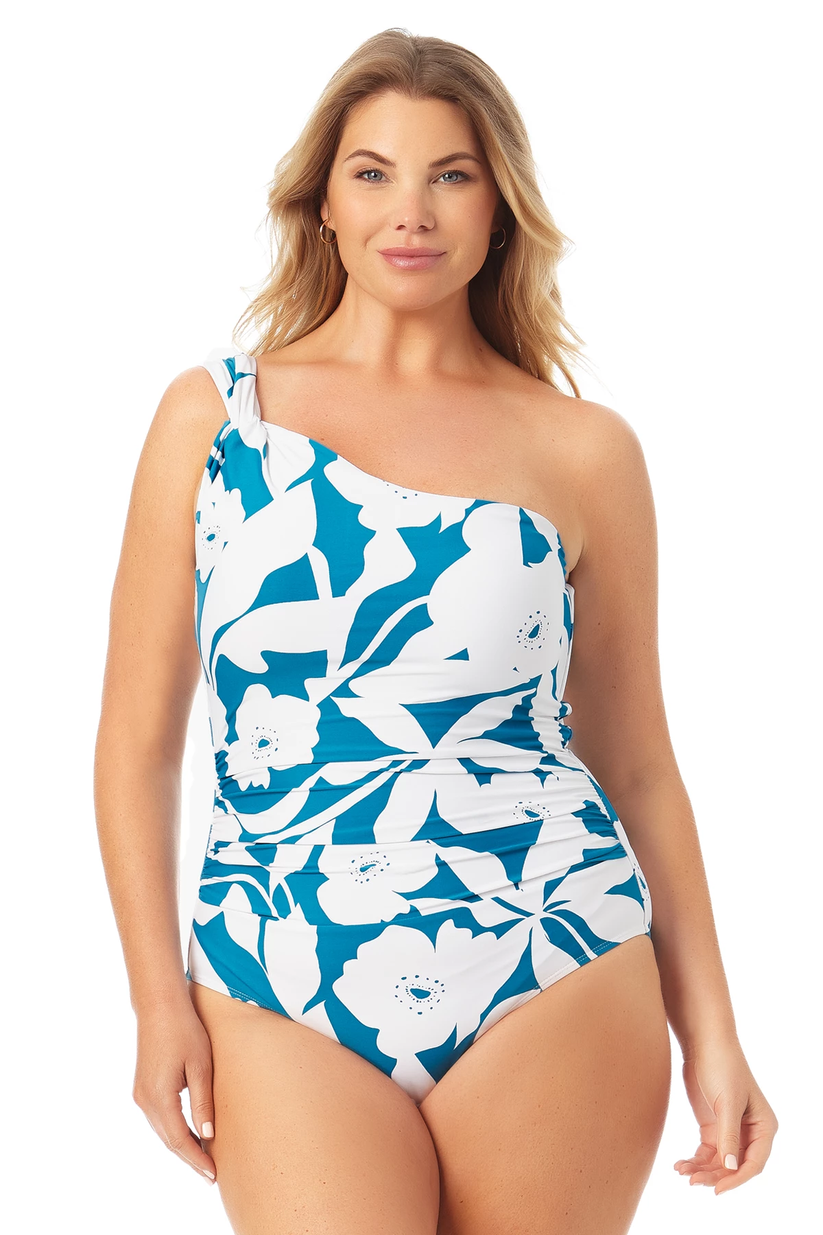 Anne Cole Plus - Off The Shoulder Twist One Piece Swimsuit 3 Anne Cole Plus - Off The Shoulder Twist One Piece Swimsuit